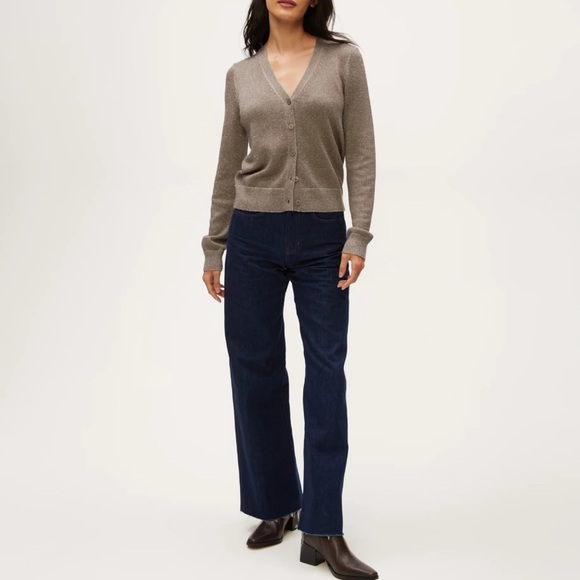 Michael Stars Ruiz Metallic Cardigan - Pewter